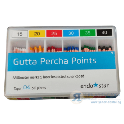 Гутаперчови щифтове Poldent Taper 04, 06